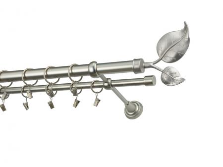 Garnýž 25x16mm - 2řadá - LIST VELIKÝ satin