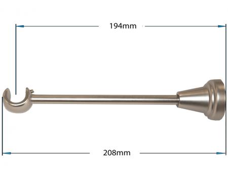 Garnýž 16mm - 1řadá - KOULE CRYSTAL - satin