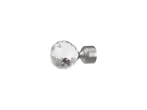 Garnýž 16mm - 1 řadá - KOULE CRYSTAL - satin