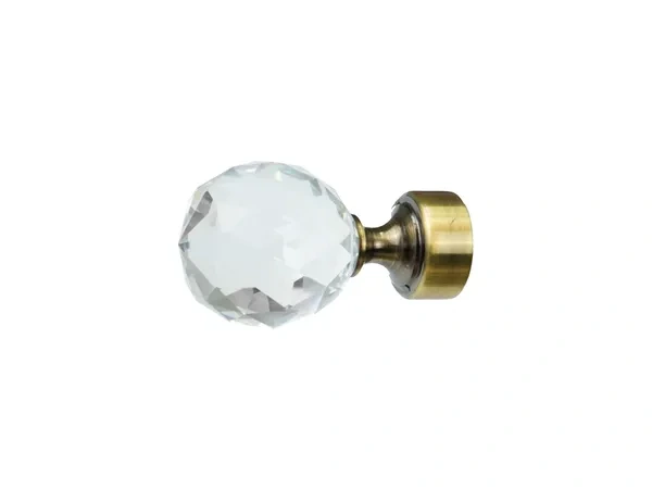 Garnýž 25mm - 1 řadá - KOULE CRYSTAL - antik
