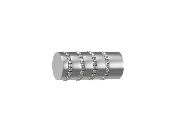 Garnýž 25x16mm - 2 řadá - CYLINDER CRYSTAL - satin