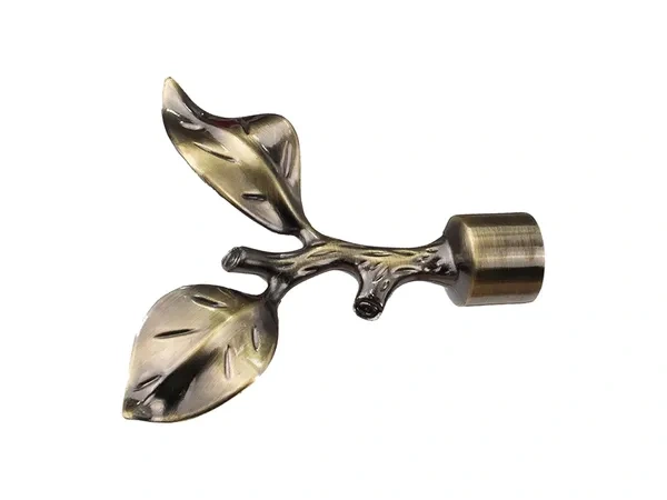 Garnýž 19x19mm - drážková tyč - 2 řadá - LIST ROSE - antik