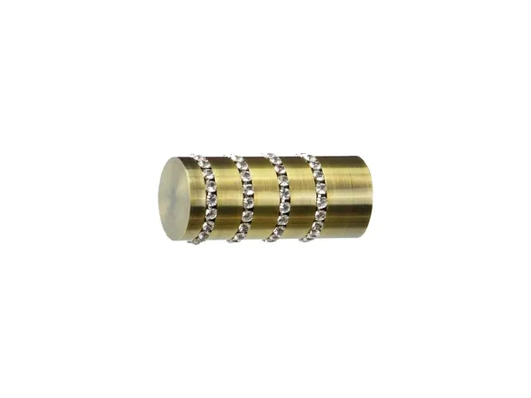 Garnýž 25x25mm - 2 řadá - CYLINDER CRYSTAL - antik