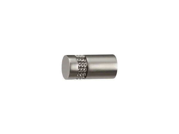 Garnýž 19x19mm - drážková tyč - 2 řadá - CYLINDER CRYSTAL - satin