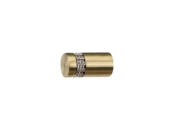 Garnýž 19x19mm - 2 řadá - CYLINDER CRYSTAL - antik